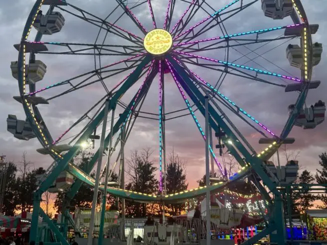 A Ferris wheel at the 2025 Alaska State Fair
